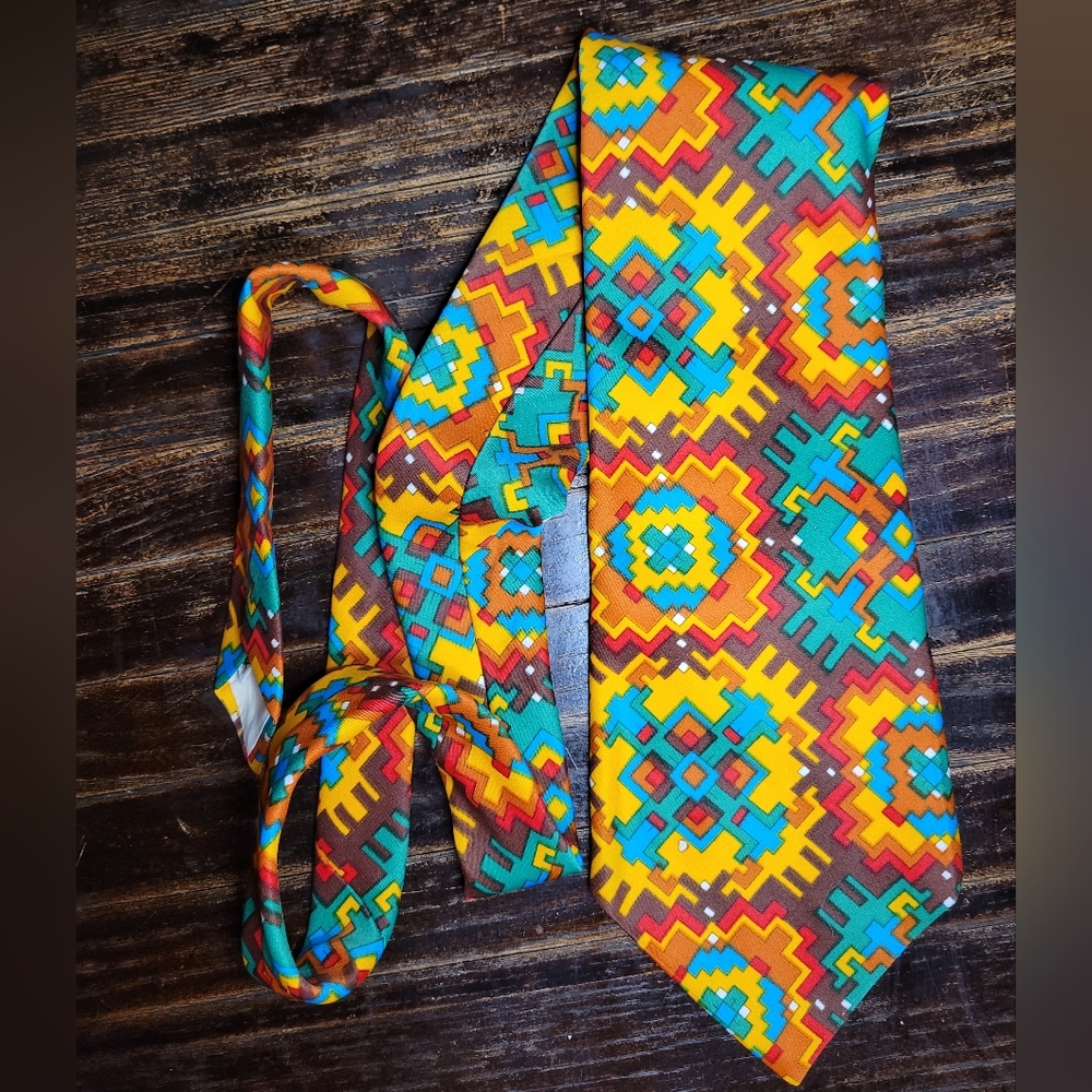 vintage 80s retro abstract tie